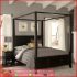 Set kamar tidur Kanopi  Black furniture  KTM 314