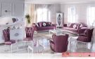 Set Kursi Tamu Sofa Mewah Purple Klasik Duco Model Terbaru