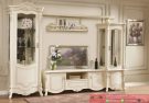 Set Bufet TV Almari Hias White Duco Klasik Furniture