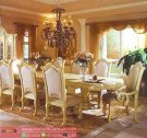 Set Meja Makan Mewah Gold Klasik Furniture Terbaru